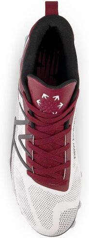 New Balance Men's FreezeLX V4 Low Lacrosse Shoe, White/Black/Polar Blue, 8.5 in Saudi Arabia