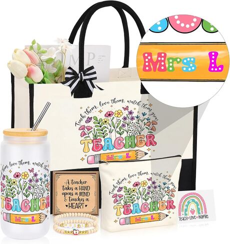 Initial Teacher Appreciation Gifts for Women, Christmas Thanksgiving Thank You Gifts for Teachers Set of 5 in Saudi Arabia