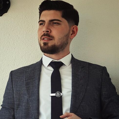 مقاطع ربطة عنق Oidea Viking للرجال: سيلفر نورس روب روني رونيز مقاطع بار Necktie Tie Tie Clasp مقاوم المقاوم للصدأ دبابيس التعادل in Kuwait