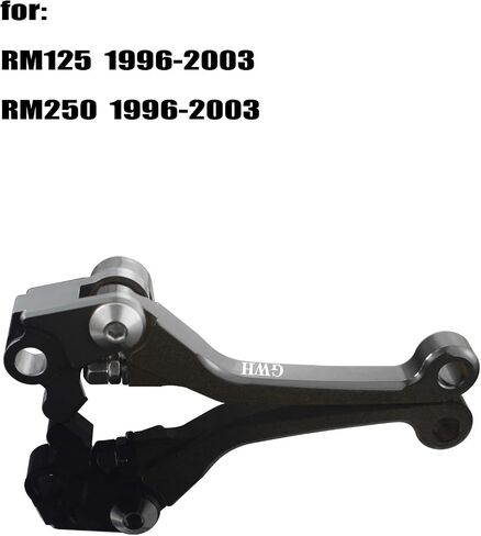 Motorcycle Foldable Brake Clutch Lever Handle CNC Aluminum Pivot for RM125 RM250 RM 125 250 1996 1997 1998 1999 2000 2001 2002 2003 96-03 Dirt Pit Bike (Black) in Saudi Arabia