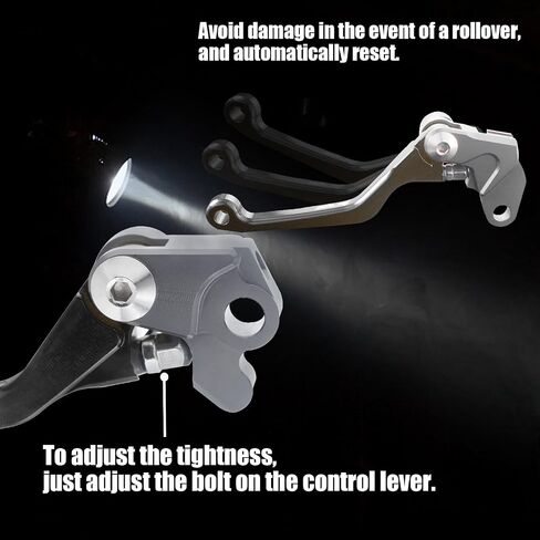 Motorcycle Foldable Brake Clutch Lever Handle CNC Aluminum Pivot for RM125 RM250 RM 125 250 1996 1997 1998 1999 2000 2001 2002 2003 96-03 Dirt Pit Bike (Black) in Saudi Arabia