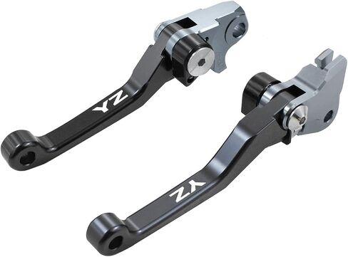 Motorcycle Foldable Brake Clutch Lever Handle CNC Aluminum Pivot for RM125 RM250 RM 125 250 1996 1997 1998 1999 2000 2001 2002 2003 96-03 Dirt Pit Bike (Black) in Saudi Arabia