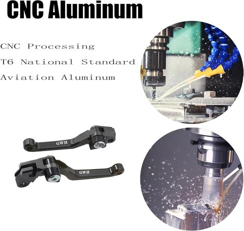 Motorcycle Foldable Brake Clutch Lever Handle CNC Aluminum Pivot for RM125 RM250 RM 125 250 1996 1997 1998 1999 2000 2001 2002 2003 96-03 Dirt Pit Bike (Black) in Saudi Arabia