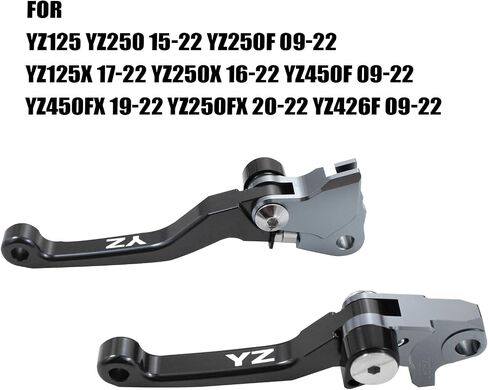 Motorcycle Foldable Brake Clutch Lever Handle CNC Aluminum Pivot for RM125 RM250 RM 125 250 1996 1997 1998 1999 2000 2001 2002 2003 96-03 Dirt Pit Bike (Black) in Saudi Arabia