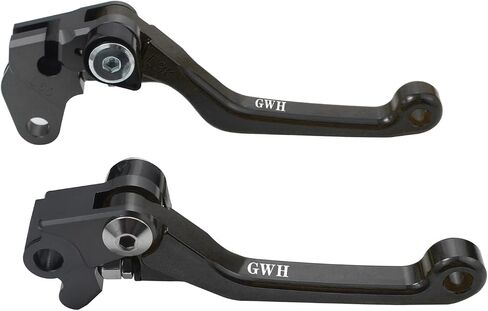 Motorcycle Foldable Brake Clutch Lever Handle CNC Aluminum Pivot for RM125 RM250 RM 125 250 1996 1997 1998 1999 2000 2001 2002 2003 96-03 Dirt Pit Bike (Black) in Saudi Arabia