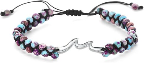 LIU JUN For Granddaughter - Infinity Forever Love Jasper Heart Bracelet, You Are Always In Mine Heart From Grandma Double Layer Natural Stone Beaded Wrap Adjustable inspirational Gift Jewelry in Saudi Arabia