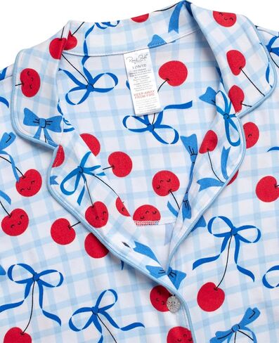 Rene Rofe Girls' Pajama Set - 2 Piece Button Down Sleep Shirt and Lounge Shorts - Sleepwear Set for Girls (4-12) in Saudi Arabia