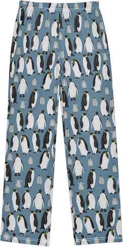 Pfrewn Boys Girls Pajama Pants Emperor Penguins Chick Casual Lounge PJ Bottoms with Pockets, L in Saudi Arabia