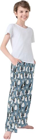 Pfrewn Boys Girls Pajama Pants Emperor Penguins Chick Casual Lounge PJ Bottoms with Pockets, L in Saudi Arabia