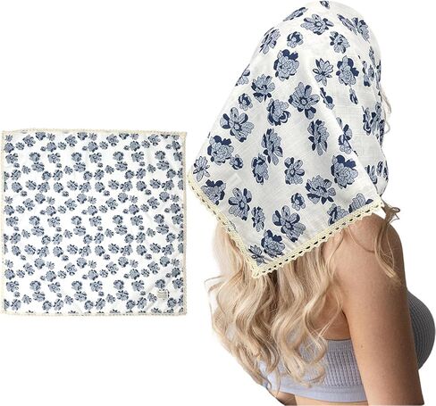 باندانا القطن للنساء ، القطن الناعم مثل عصابة رأس الدانتيل ، وشاح الرأس ، 100 ٪ Viscose in Kuwait