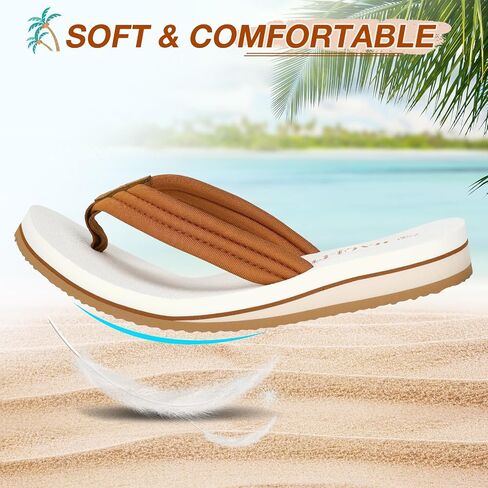 HAOLIRA Flip Flops for Women with Arch Support Comfortable Walking Thong Sandals Ladies Lightweight Ultra Soft Cushion Footbed Slip On Quick Dry for Summer Beach in Kuwait