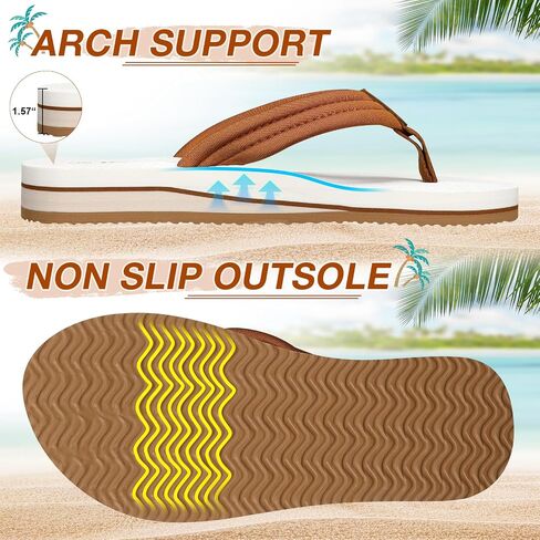 HAOLIRA Flip Flops for Women with Arch Support Comfortable Walking Thong Sandals Ladies Lightweight Ultra Soft Cushion Footbed Slip On Quick Dry for Summer Beach in Kuwait
