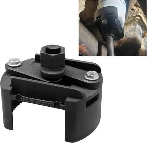 Adjustable Oil Filter Wrench Removal Tool, 60-80 mm (2.36-3.15 inch) Heavy Duty Oil Filter Tool with 2 Serrated Jaws, 1/2" Drive Cap Style Oil Filter Socket Wrench, Oil Filter Remover Tool (60-80 mm) in Saudi Arabia