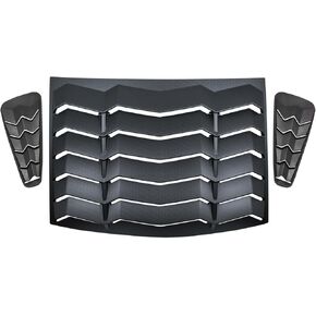 Rear and Side Window Louvers for Ford Mustang 2005 2006 2007 2008 2009 2010 2011 2012 2013 2014 Windshield Sun Shade Cover GT Lambo Style Matte Black