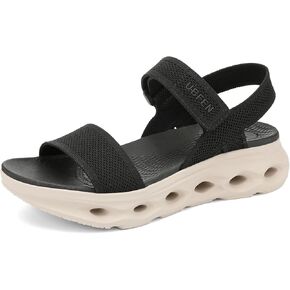UBFEN Womens Sport Sandals Comfortable Walking Arch Support Adjustable Ankle Strap Platform Soft Footbed Cushion Breathable Woven Upper Summer Outdoor Sandals