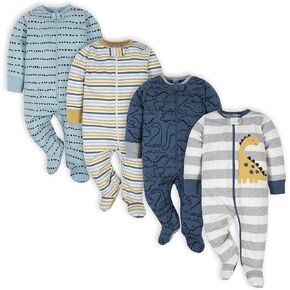 Gerber Baby Boys' 4 Pack Sleep 'N Play Footie, Fox, 6-9 Months in Saudi Arabia