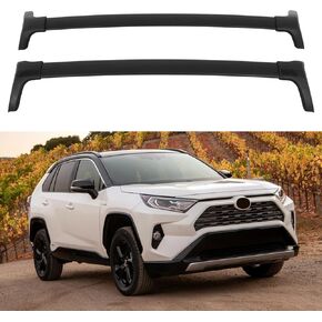 أشرطة رف سقف OCPTY لتويوتا RAV4 2019-2023 رفوف الأمتعة على السطح حاملة حاملة حقائب أمتعة قوارب الزورق الزورق
