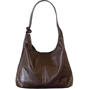 Tote Bag Soft PU Leather and Suede Shoulder Bag Large Capacity Hobo Bag for Women with Inside Open Pocket and Zipper Pocket, One Tote, Two Styles-Brown