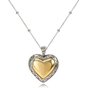 Nekol Heart Necklace for Women ، 14K Gold Plated Pleate Pendant Heart Necklace Necklace Rominty Jewelry Gift for Everyday Wear