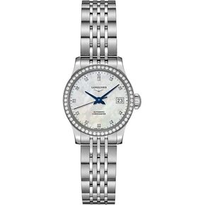 LONGINES Record Automatic Diamond White Mother of Pearl Dial Ladies Watch L2.320.0.87.6
