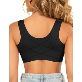 FallSweet Front Closure Wireless Bras Seamless Smooth Hide Back Fat Bra