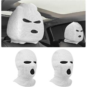 2 PCS CARD CORPLEST ، Funderization Funny 3 Hole Auto SEAT Cover Covel Full Face Mask Cropermans ، Ski Mask Wrap Protect