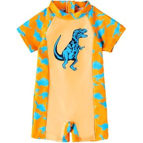 Toddler Boys One Piece Swimsuit Baby UPF 50+ Crab Cartoon Swimwear 3M-4T | Infant Boy Lovely Prints Rashguard Bathing Suit,Sun Protection,Short Sleeve,Zipper,Summer Beach Pool in Saudi Arabia