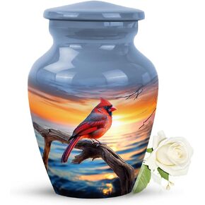 YATSKIA Cardinal Bird Urns - Small Urns for Human Ashes Keepsake - Urn for Ashes Adult Male - Urn for Ashes for Women - Mini Urns for Human Ashes, Keepsake Urns for Human Ashes (Size 3Inch 1Pca)