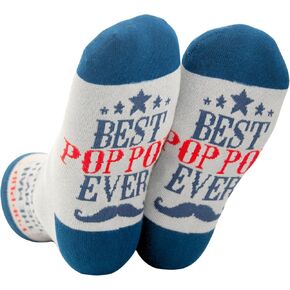 InnoBeta Pop Pop Gifts from Grandkids, Gifts for Pop Pop, Poppop Gifts for Grandpa, Pops Gifts, One Size Crew Socks