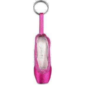 Mini Ballet Pointe Shoe Keychain, Dangle Charm