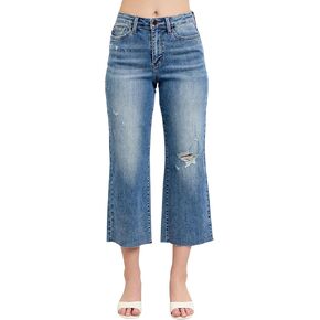 Judy Blue Mid Rise Tummy Control Vintage Wash Back Shield Pocket Flare, Inseam 33"