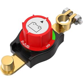 Top Post Battery Disconnect Master Switch, 12-48V Heavy Duty Battery Cut-Off Switch Disconnect Isolator, Power Kill Switches Shut Off for Car, ATV, RV, Boat and Vehicle Batteries (Top Post)