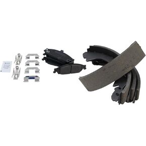 TRQ Brake Pads Semi-Metallic Compatible with 2004-2005 Chevrolet Classic 1997-2003 Malibu 2003-2004 Oldsmobile Alero 1997-1999 Cutlass 1999-2005 Pontiac Grand Am