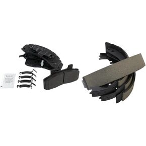TRQ Brake Pads شبه معادن متوافقة مع 1985-1989 Buick Electra 1986-1990 Lesabre 1990 Cadillac Deville 1985-1990 Fleetwood 1984-1992 Oldsmobile Custom Cruiser