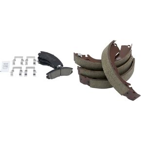 TRQ Brake Pads Ceramic Compatible with 2009-2011 Mitsubishi Lancer