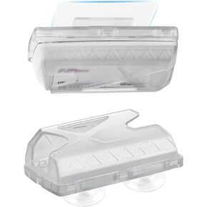 EZ Pass Holder - تثبيتان سلسان مع 2 فيلمين كهربائيين كهربائيين وكؤوس شفطتين ، حامل Ezpass لزجاج الزجاج الأمامي يناسب ممرات Toll الرئيسية