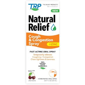 Natural Relief Cough & Congestion Spray – Multi Symptom Cough and Congestion Relief Including Exhausting Cough, Chest Tightness,Congestion, and Mucus