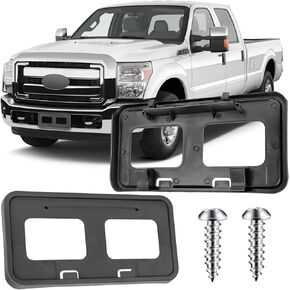 License Plate Bracket Accessories for Ford F250 F350 F450 F550 Super Duty 2011 2012 2013 2014 2015, Front Bumper License Plate Holder Replacement Frame Black Mount