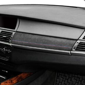 Betterhumz Car Dashboard Panel Trim Sticker for BMW E70 E71 2008-2013 X5 X6 Series Passenger Copilot Glove Box Panel Wrap for Alcantara Tuning Accessories