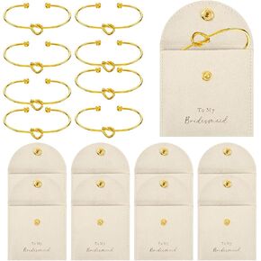 هدايا اقتراح وصيفات الشرف ، 18 PCS UNITY BRACELET GROINESMAID GIFT ، مجموعة حفلات الزفاف ، إكسسوارات الزفاف للصندوق ، الحقائب ، الحقيبة (الذهب)