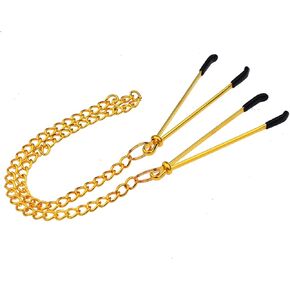 Body Jewelry Non Piercing Nipple Clamps Adjustable Stainless Steel Body Chain Clips Fake Nipple Piercing for Women Beginner Jewelry
