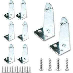 NIIIYTYB 8PCS Blind Hold Down Brackets Metal Blinds Bottom Rail Holder Replacements for Mini Window Blinds Sunblind Door Hardware Durable Horizontal Blinds Bracket for Windows and Shades 1-3/4"