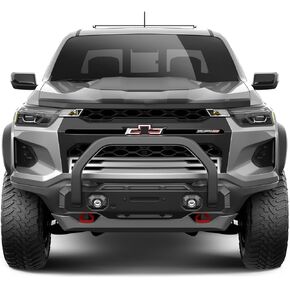 Auto Ventshade [AVS] Aeroskin Hood Protector | يناسب 2023-2025 شيفروليه كولورادو ZR2 | انحراف الانحراف المنخفض/درع الأخطاء - 1 كمبيوتر. ، دخان | 322245