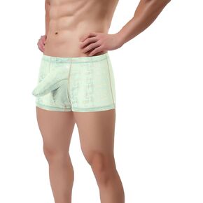 ZONBAILON Men's Dual Pouch Boxer Briefs Underwear Breathable Short Leg Boxers Shorts