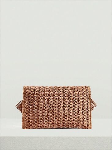 Floerns Women's Woven Straw Envelope Fringe Trim Rattan Beach Clutch Handbag in Saudi Arabia