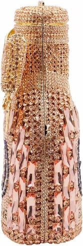 Women Rhinestone Crack Parse Champagne Bottle Bag Bag Bling Diamond Presh Bride Bride for Paty Wedding in Kuwait