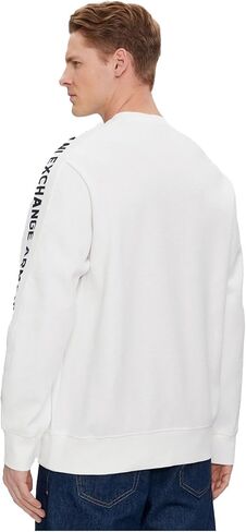 Armani Exchange Men's Long Sleeve Logo Tape Fleece Sweatshirt in Saudi Arabia