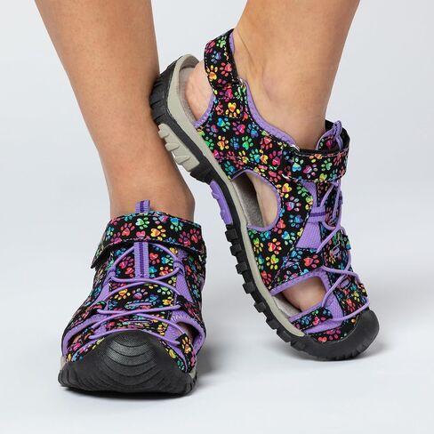 GreaterGood Walking Paws Sport Sandals Closed Toe Adjustable Straps Lightweight Flexible Durable Outdoor Shoes Gifts for Women in Saudi Arabia