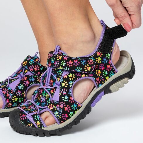 GreaterGood Walking Paws Sport Sandals Closed Toe Adjustable Straps Lightweight Flexible Durable Outdoor Shoes Gifts for Women in Saudi Arabia