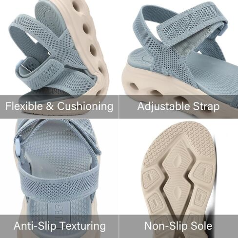 UBFEN Womens Sport Sandals مريحة المشي قوس الدعم قوس القوس القابل للتعديل منصة حزام الكاحل ناعم وسادة سوبى القدم in Kuwait